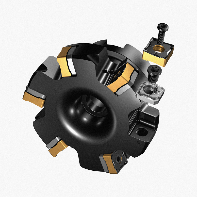 MF80-130508M-M50刀片具有八個切削刃、切屑保護和優(yōu)化的微觀幾何結(jié)構(gòu)，以實現(xiàn)更好的安全性和切屑排出，以及具有優(yōu)異表面光潔度的修光刃。